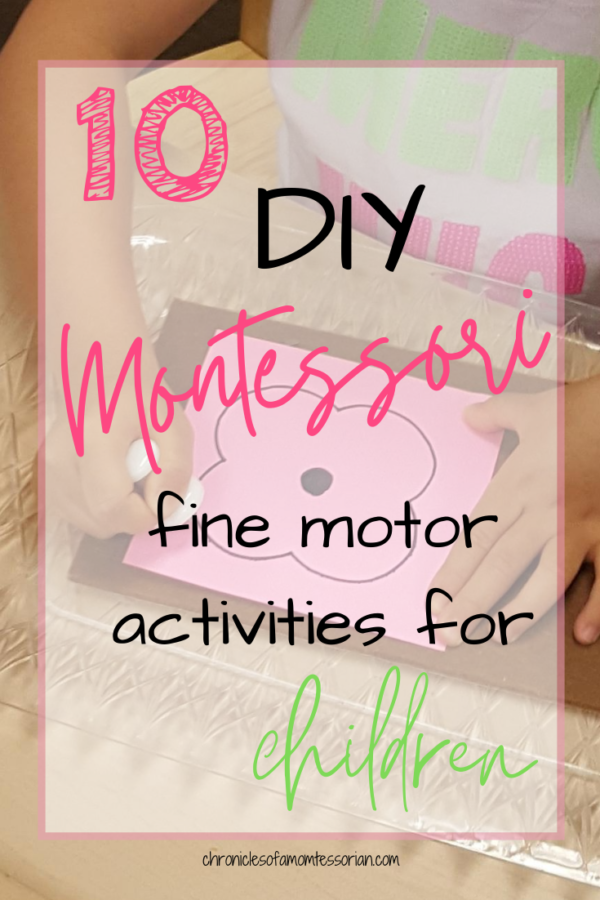 DIY Montessori fine motor activities | Chronicles of a Momtessorian