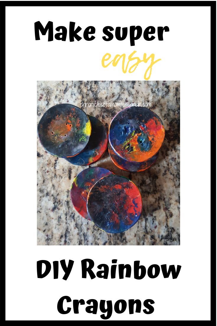 Easy DIY Rainbow Crayons  Chronicles of a Momtessorian