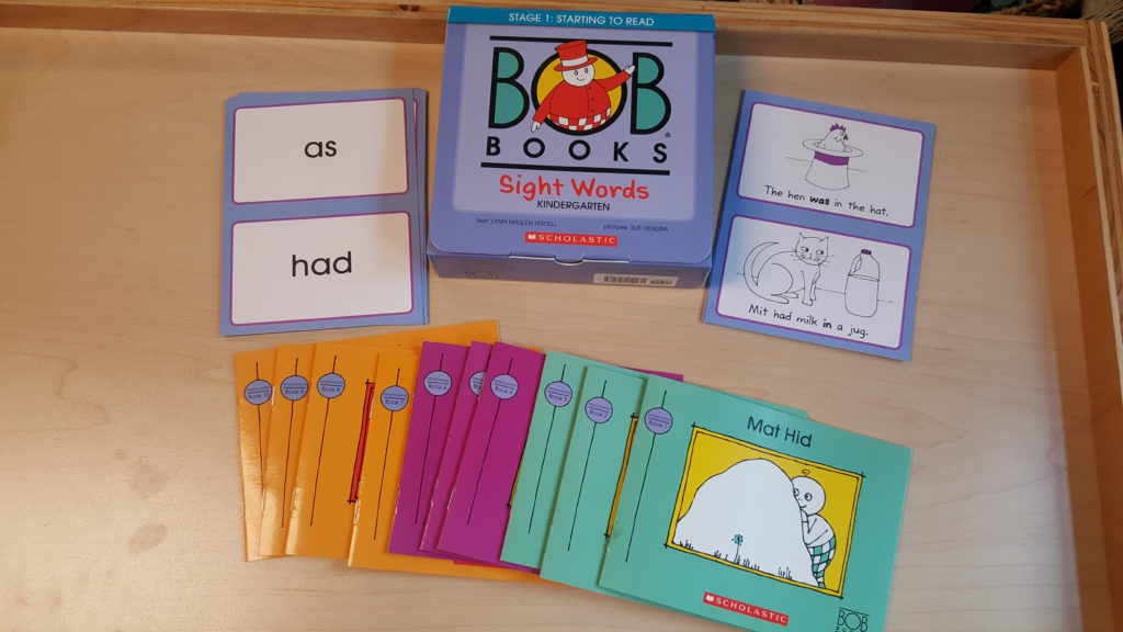 list of words in bob books sight words kindergarden
